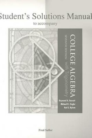 Cover of Student's Solutions Manual to accompany College Algebra with Trigonometry