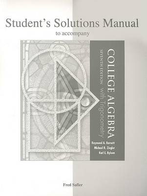 Book cover for Student's Solutions Manual to accompany College Algebra with Trigonometry