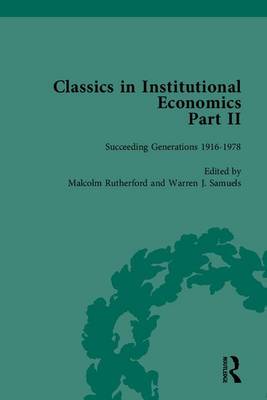 Book cover for Classics in Institutional Economics, Part II