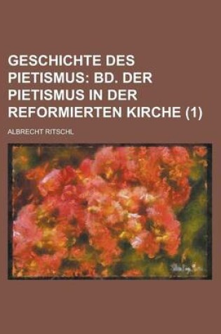Cover of Geschichte Des Pietismus (1)