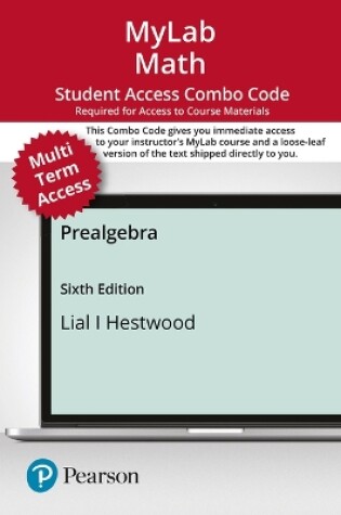 Cover of Mylab Math with Pearson Etext -- Combo Access Card -- For Prealgebra (24 Months)