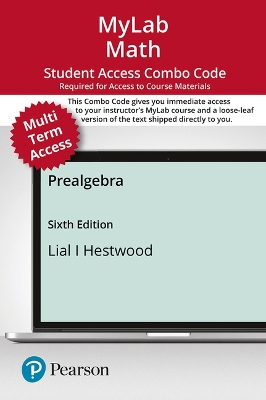 Book cover for Mylab Math with Pearson Etext -- Combo Access Card -- For Prealgebra (24 Months)