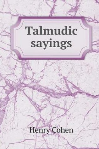 Cover of Talmudic sayings