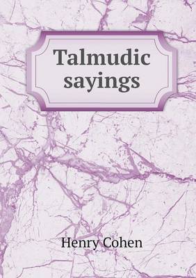 Book cover for Talmudic sayings