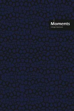 Cover of Moments Lifestyle, Animal Print, Write-in Notebook, Dotted Lines, Wide Ruled, Medium Size 6 x 9 Inch, 288 Pages (Blue)