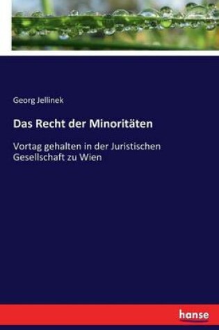 Cover of Das Recht der Minoritäten