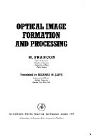 Cover of Optical Image Formation and Processing