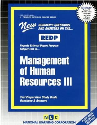 Book cover for MANAGEMENT OF HUMAN RESOURCES III