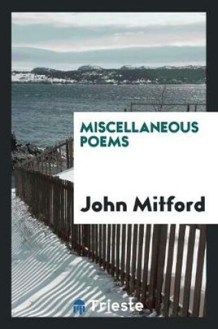 Cover of Miscellaneous Poems