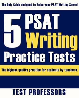 Book cover for 5 PSAT Writing Practice Tests