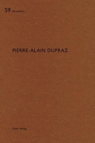 Cover of Pierr-Alain Dupraz: De Aedibus