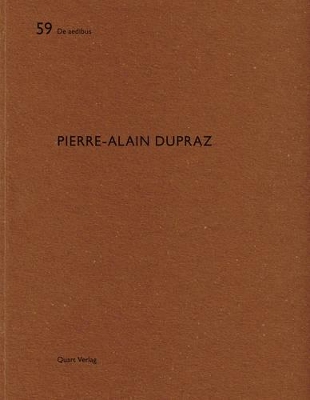 Book cover for Pierr-Alain Dupraz: De Aedibus