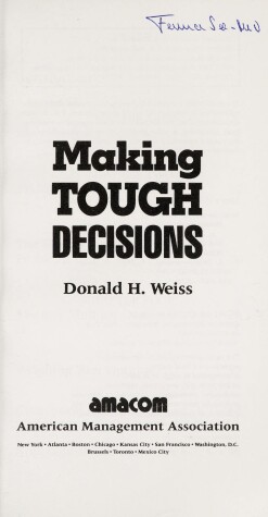 Cover of Making Touch Decisions