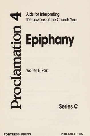 Cover of Epiphany: Proclamation Four