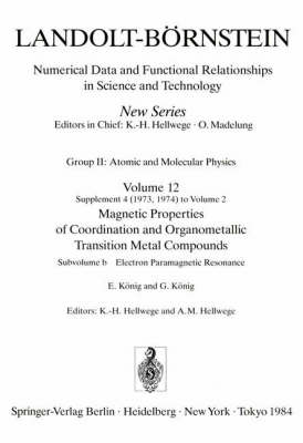 Cover of Electron Paramagnetic Resonance / Paramagnetische Elektronenresonanz