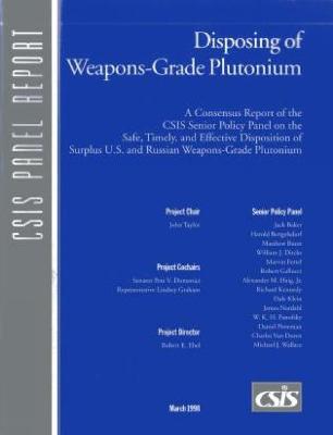 Book cover for Disposing of Weapons-Grade Plutonium