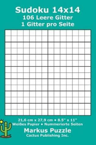 Cover of Sudoku 14x14 - 106 leere Gitter