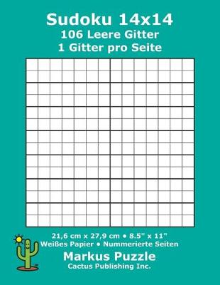 Book cover for Sudoku 14x14 - 106 leere Gitter