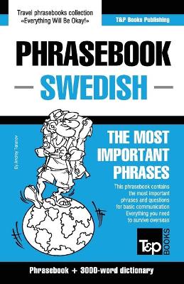 Book cover for English-Swedish phrasebook and 3000-word topical vocabulary