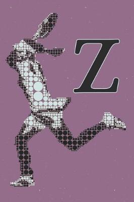 Book cover for Z Monogram Initial Tennis Journal