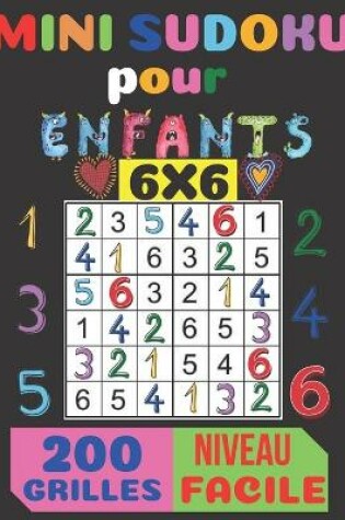 Cover of Sudoku pour enfants 6x6 Niveau Facile