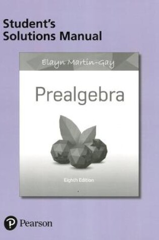 Cover of Student Solutions Manual for Prealgebra