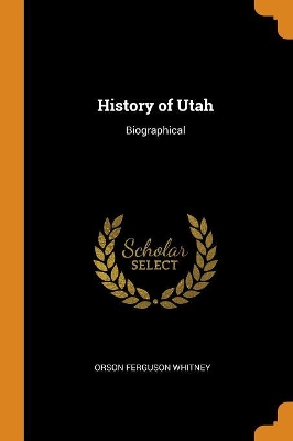 Book cover for History of Utah