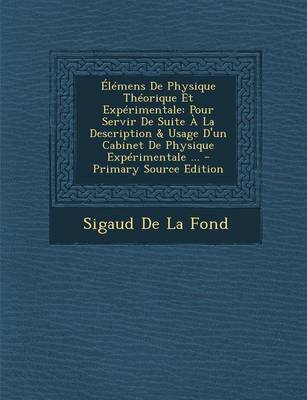 Book cover for Elemens de Physique Theorique Et Experimentale