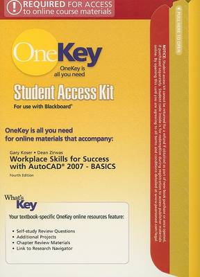 Book cover for OneKey Blackboard, Student Access Kit, Workplace Skills for Success with AutoCAD® 2007 BASICS