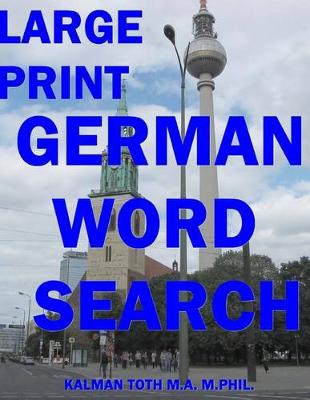 Book cover for Large Print German Word Search