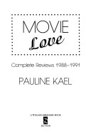 Book cover for Kael Pauline : Movie Love (Hbk)