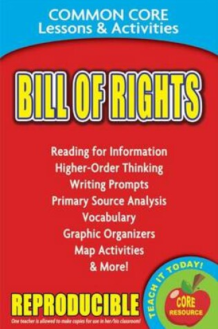 Cover of Bill of Rights Common Core Lessons & Activities