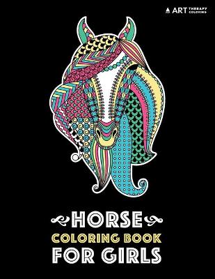 Book cover for Horse Coloring Book For Girls