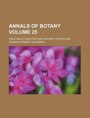 Book cover for Annals of Botany Volume 25