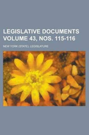 Cover of Legislative Documents Volume 43, Nos. 115-116