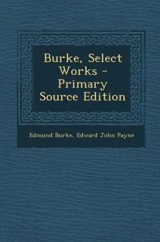 Cover of Burke, Select Works