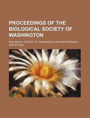 Book cover for Proceedings of the Biological Society of Washington (Volume 33 (1920))