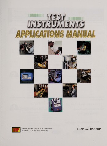 Book cover for Test Instruments Applications Manual