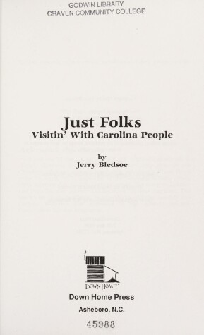 Book cover for Just Folks