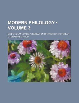 Book cover for Modern Philology (Volume 3 )