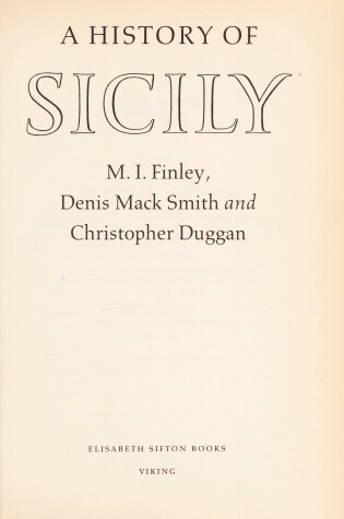 Cover of A History of Sicily