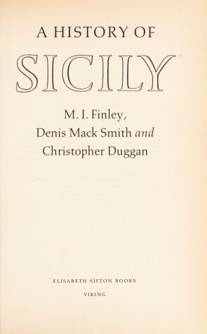 Book cover for A History of Sicily