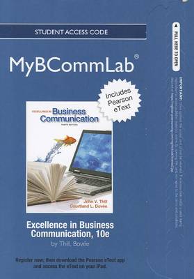 Book cover for 2012 MyLab Business Communication with Pearson eText -- Access Card -- for Excellence in Business Communication