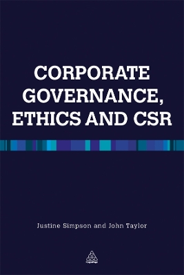 Book cover for Corporate Governance Ethics and CSR