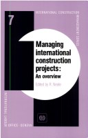 Book cover for Managing International Construction Projects