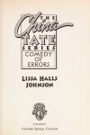 Book cover for Comedy of Errors