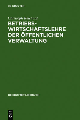 Cover of Betriebswirtschaftslehre Der Öffentlichen Verwaltung