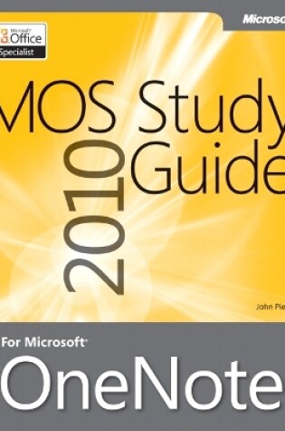 Cover of MOS 2010 Study Guide for Microsoft OneNote Exam