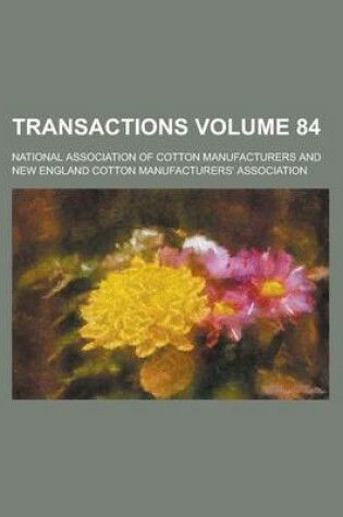 Cover of Transactions Volume 84