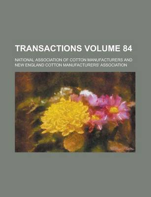 Book cover for Transactions Volume 84